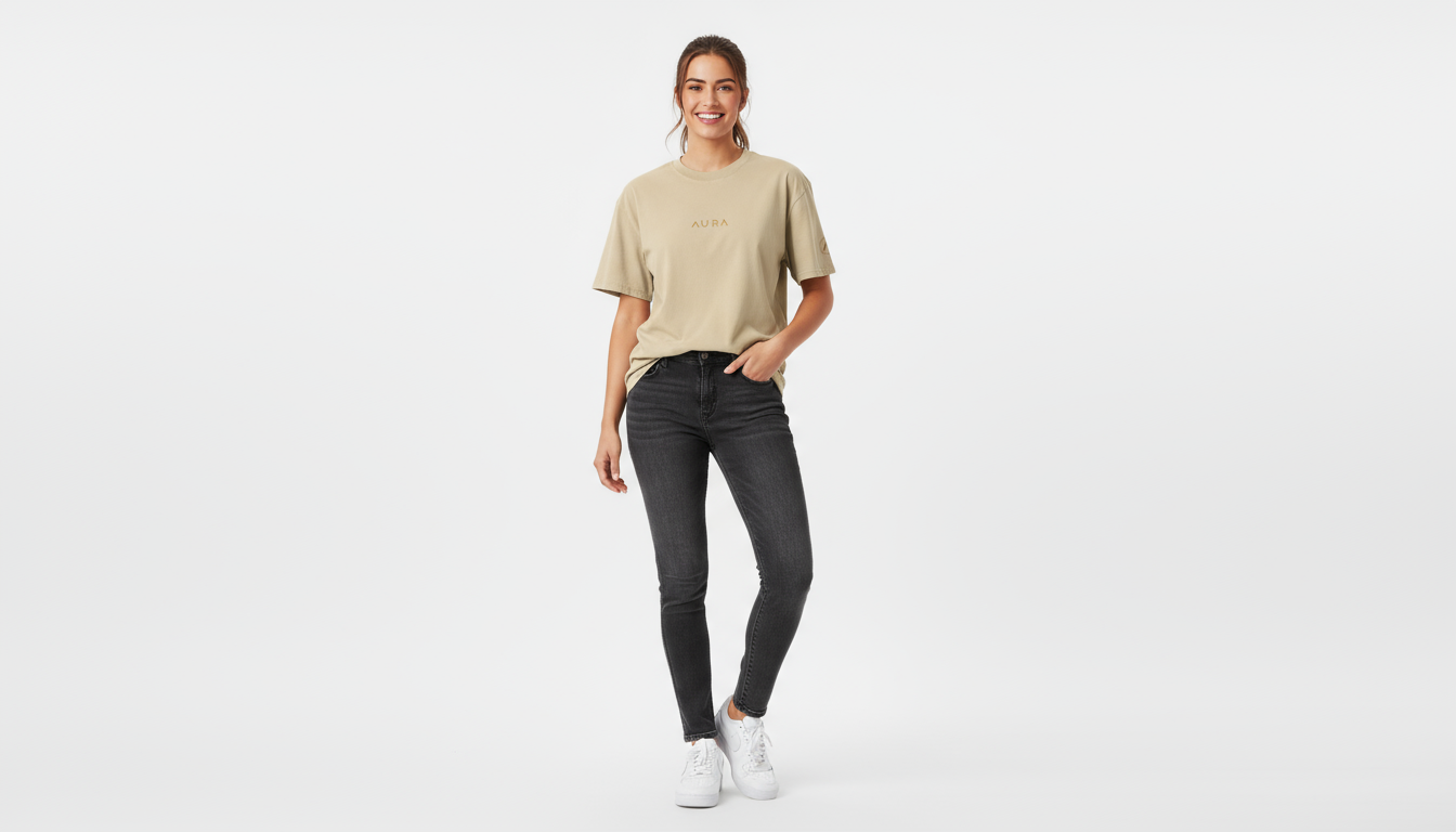 AURA Oversized faded Khaki