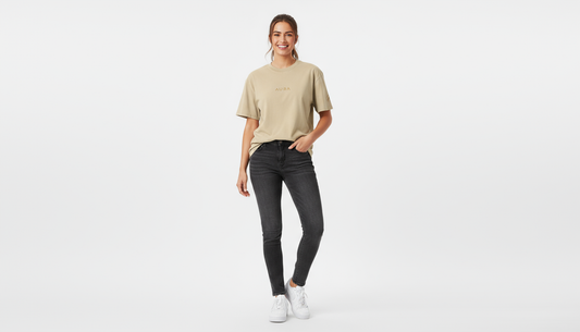 AURA Oversized faded Khaki