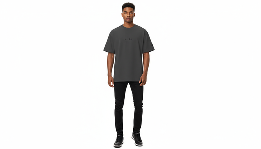 AURA Oversized faded Black