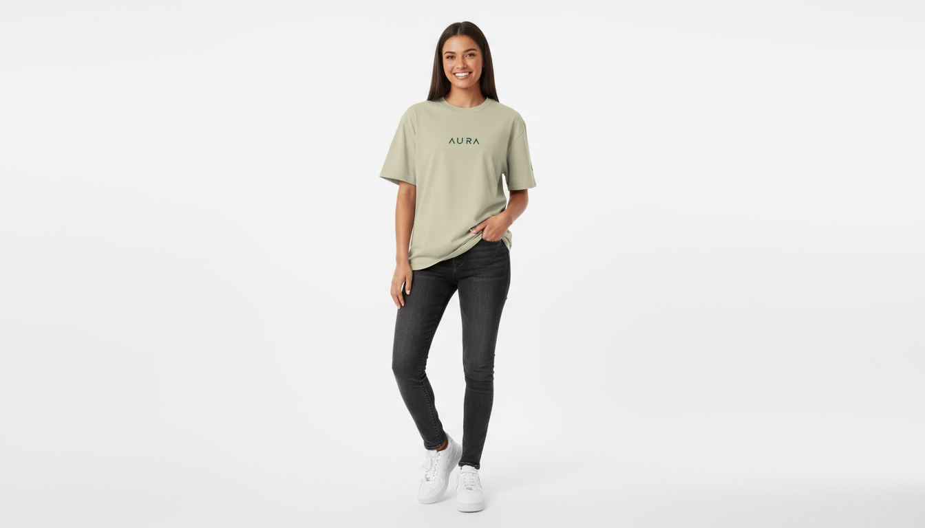 AURA Oversized faded Eucalyptus